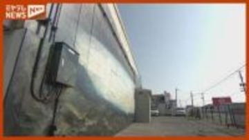 塗料店の壁に描かれた「漁港の風景」 防潮堤に壁画を描くアーティストが制作 宮城・石巻市