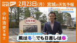 「“風は冬…でも日差しは春” 23日(月)宮城の天気」の画像1