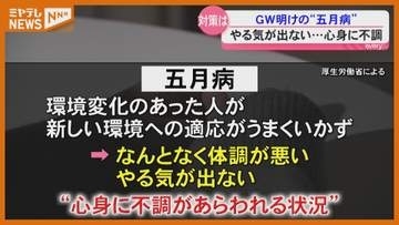 「朝起きるのが憂うつ…」GW終わると心身に不調『五月病』の対処法は？街の人は？