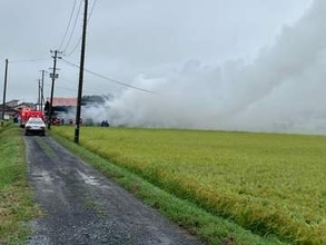 「牛小屋が燃えている」石巻市桃生町で火事・宮城