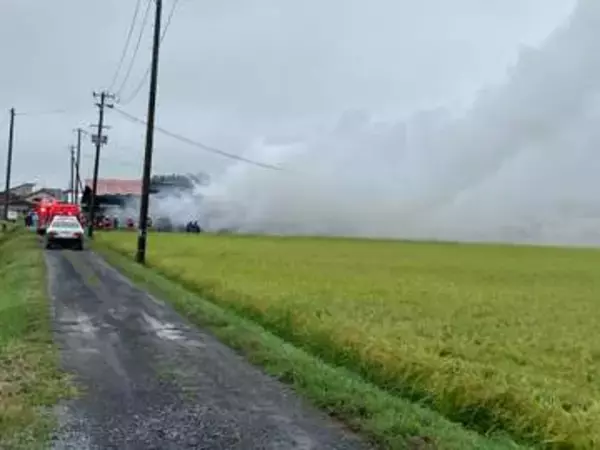「牛小屋が燃えている」石巻市桃生町で火事・宮城