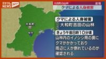 【速報】大和町の山林でわなにかかったクマの横に倒れた男性、消防が男性の『死亡』確認（宮城）