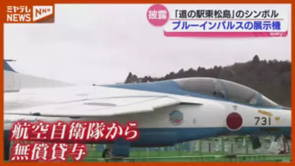 「目の前で見てすごく圧巻！」“ブルーインパルス”展示機 お披露目＜宮城・道の駅東松島＞