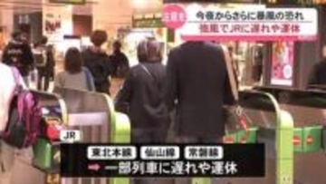 強風でJRに遅れや運休などの影響（11日の宮城県）