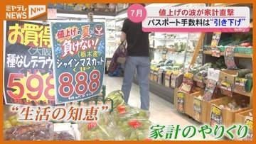 食料品2500品目値上げで家計直撃…パスポートなど値下げとなるものも　消費者は