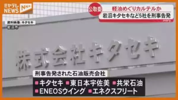 軽油めぐり『カルテル』か、公取委が宮城に本社「キタセキ」など5社を刑事告発