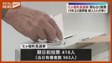 16年ぶりの選挙戦　七ヶ宿町長選は午後７時から開票