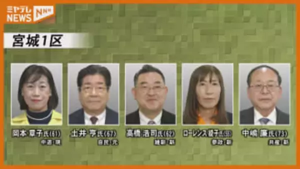 【衆院選】宮城1区～5区顔ぶれは？ およそ10年続いた野党間の選挙協力は行われず