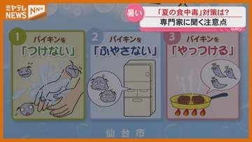 暑い！「夏の食中毒」に注意 専門家に聞く今すぐできる対策・宮城