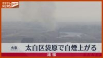 【速報】仙台市太白区袋原2丁目で“白煙”、林野火災の可能性（15日午前11時25分時点）