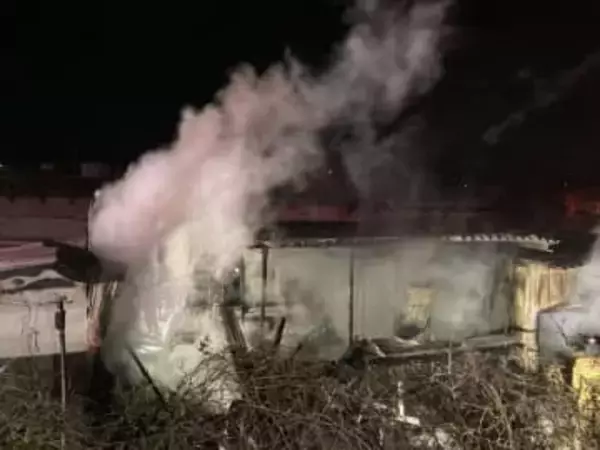 建築会社の作業小屋が燃える火事 けが人なし（宮城県・大和町）