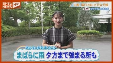 まばらに雨　夕方まで強まるところも　8月14日(金)宮城県の天気予報
