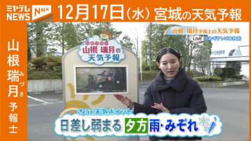 “日差し弱まる 夕方は雨やみぞれ” 17日(水)宮城の天気