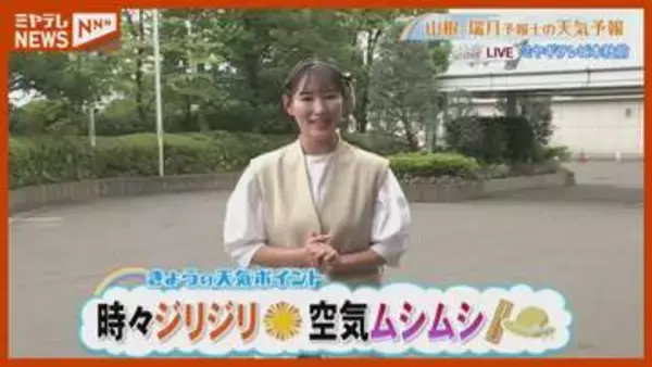 「時々ジリジリ 空気ムシムシ」8月10日(月)午前11時半時点の宮城県の天気予報
