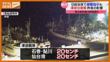 「逃げた方が良いと思って…」青森県東方沖が震源の地震、宮城に一時『津波注意報』、初の『北海道・三陸沖後発地震注意情報』も