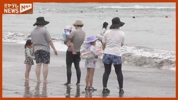 菖蒲田海水浴場で海開き 遊泳は8月23日まで＜宮城・七ヶ浜＞