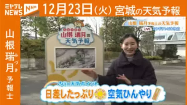 “日差したっぷり 空気ひんやり” 23日(火)宮城の天気