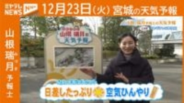 “日差したっぷり 空気ひんやり” 23日(火)宮城の天気