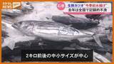 「今シーズン初『生鮮カツオ』水揚げ、「脂は少なめだけど…新鮮でモチモチ」（宮城・石巻魚市場）」の画像1