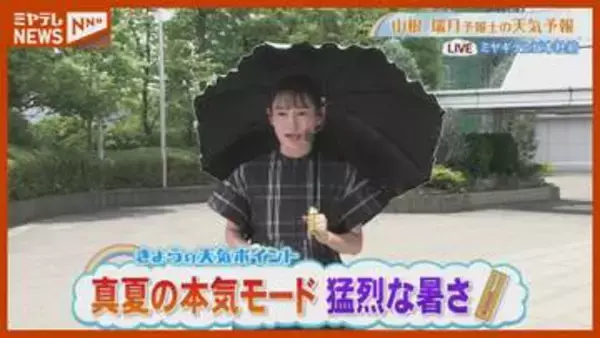 真夏の本気モード 猛烈な暑さ20日(月)宮城の天気