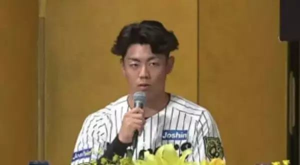 「100安打、新人王を目指したい」阪神ドラフト２位 谷端将伍選手が入団会見 星稜高校OB