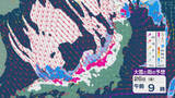 「“強い冬型”と“強烈な寒気” クリスマス後の26日(金)は北陸など日本海側で大雪のおそれ  交通障害など帰省へも影響か 雪・雨と風シミュレーション」の画像1