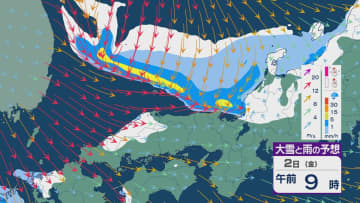 大みそかと元日は冬型気圧配置で日本海側は雪の降る天気に 年明け1月2日(金)は「JPCZ」の影響で山陰から北陸では大雪のおそれ 雪・雨と風シミュレーション