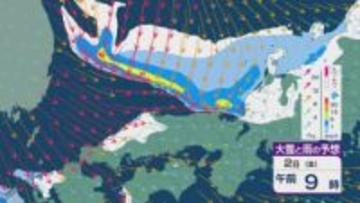 大みそかと元日は冬型気圧配置で日本海側は雪の降る天気に 年明け1月2日(金)は「JPCZ」の影響で山陰から北陸では大雪のおそれ 雪・雨と風シミュレーション