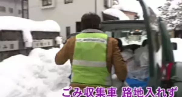 「居座り寒波」で記録的大雪 金沢市の国道で車道が半減 片側を雪が覆い1車線通行に…ゴミ収集車が入れないところは軽自動車で収集も