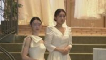 石川県白山市の伝統工芸「牛首紬」のウエディングドレスがお披露目