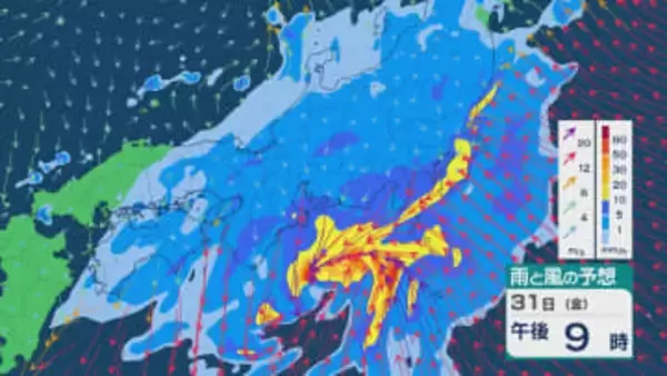 週末にかけ日本の南海上付近を低気圧が発達しながら通過 ハロウィーンは太平洋側中心に西日本や東日本で荒れる天気に 雨と風シミュレーション