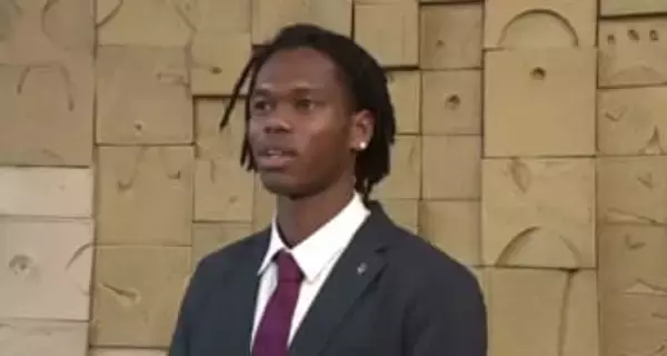 宮崎キャンプを前にJ2昇格誓う ツエーゲン金沢・ブワニカ啓太選手ら4人が来社