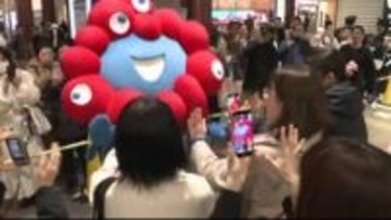 「久々に会えてよかった」「幸せです」ミャクミャクが金沢駅にやってきた