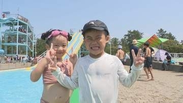 「めっちゃ楽しい」猛暑でプールにぎわう 水しぶきに歓声 梅雨明け前の猛暑に繰り出す