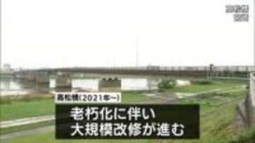 宮崎市・高松橋　車道の全面通行止め始まる　大規模改修工事に伴い6月30日まで