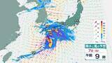 「【大雨情報】梅雨前線と低気圧の影響で7日は土砂災害に厳重警戒を　JRは一部区間が始発から運転見合わせ【１時間後ごとの風雨のシミュレーション】」の画像1