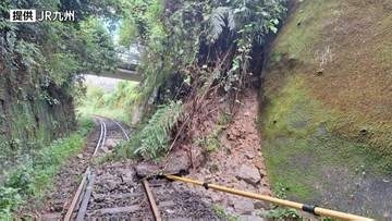 線路脇の斜面崩れる…ＪＲ日南線　大雨の影響で一部運行取り止め続く