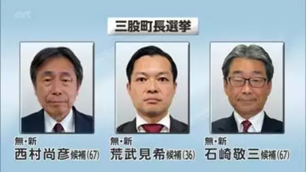 三股町長選が告示　新人3人が立候補