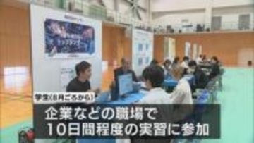 県内企業の課題解決など学ぶ大学生向けの企業実習説明会