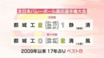 春高バレー男子　都城工業(宮崎県代表)　17年ぶりのベスト8