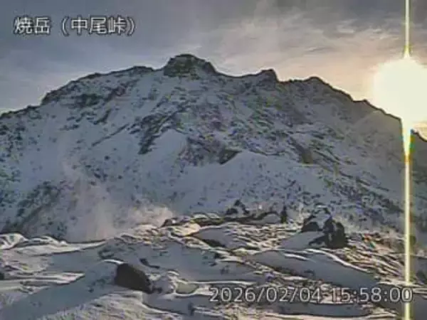 焼岳の噴火警戒レベル２を継続　気象庁