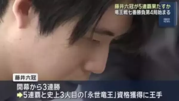 藤井聡太六冠が5連覇を果たすか注目　竜王戦七番勝負の第4局　京都市で始まる