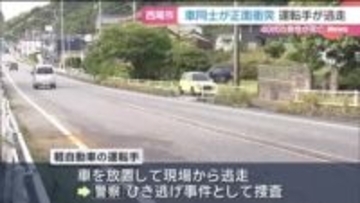 車同士が衝突する事故で40代男性が死亡　一方の車の運転手が逃走　愛知・西尾市