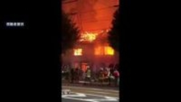 「建物から炎が…」名古屋市千種区で店舗兼住宅とみられる建物で火事 けが人逃げ遅れなし