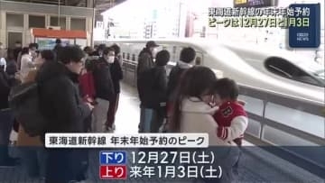 年末年始”最多”の予約数 東海道新幹線 下りのピークは27日