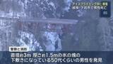 「アイスクライミング中の男性が滑落死　氷の塊と落下し下敷きに　２月下旬の高い気温が影響か　岐阜・下呂市」の画像1