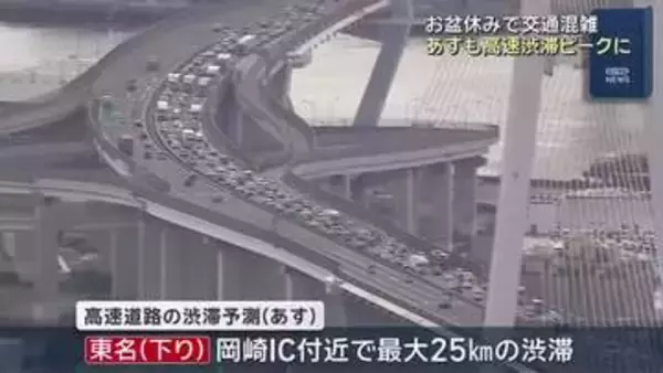 9日も高速道路で渋滞ピークに…お盆休みで東海道新幹線も混雑