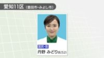 衆院愛知11区で国民民主党の丹野みどり氏が再選　自民新人の藤沢忠盛氏は比例で復活当選