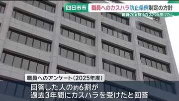 市職員へのカスハラ防止へ　市長が条例制定の考え示す　罰則も検討　四日市市