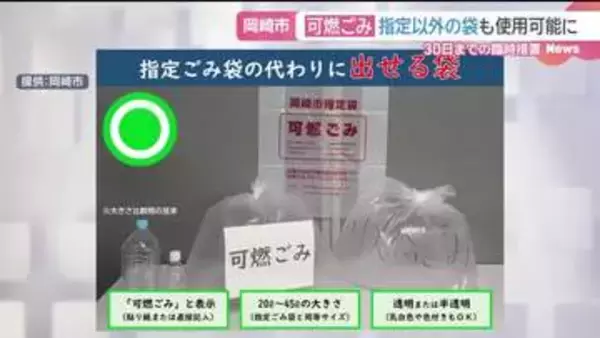 ナフサの供給不安で岡崎市は2日から指定ごみ袋以外でも可燃ごみ回収　製造・在庫量等に大きな影響なし